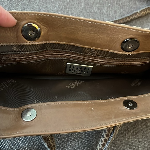 🥂𝐇𝐏🥂Stuart Weitzman Python Mini Baguette Shoulderbag - Picture 11 of 14